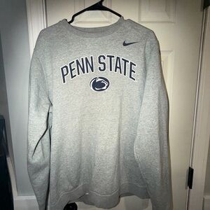 Nike Men's Gray Penn State Crewneck Sweater